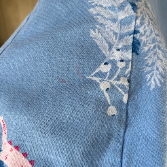 Joules Blue Terry Long Sleeve Dinosaur dress - Picture 6 of 6